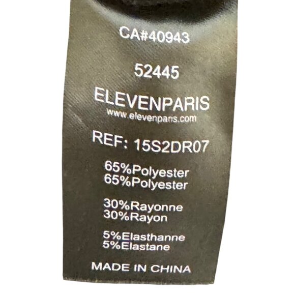 ElevenParis Black Mini Dress EU 38 US 8 Baboon Gold Graphic Streetwear Edgy - Picture 5 of 6